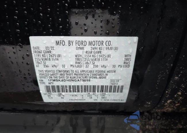 1FMSK8DH0NGA75888: 42013190