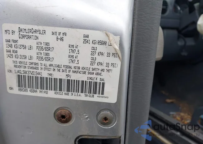 1J4GL58K37W515441: 42013346