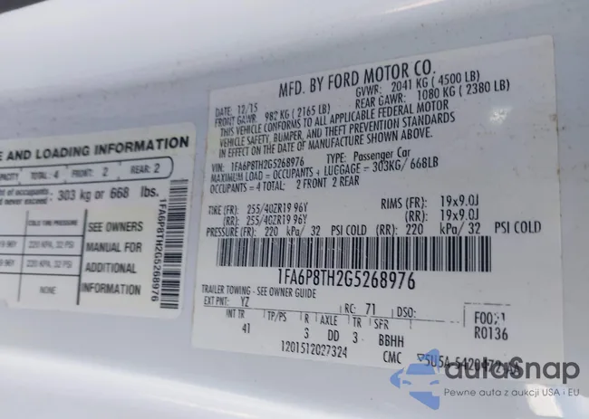 1FA6P8TH2G5268976: 42013993