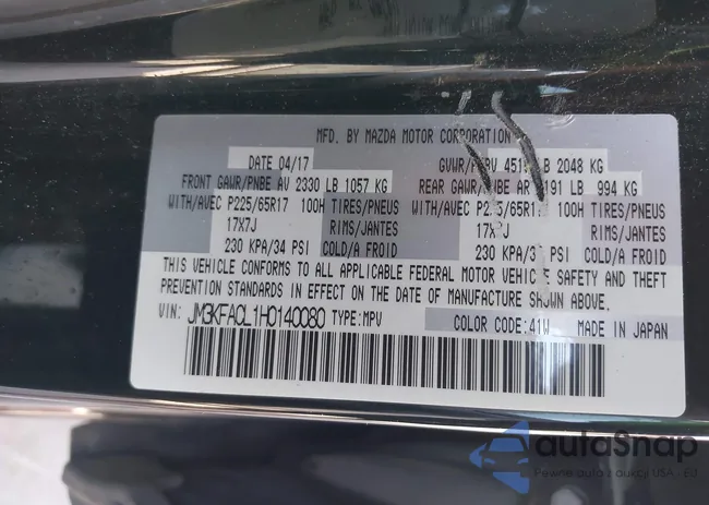 JM3KFACL1H0140080: 42014160