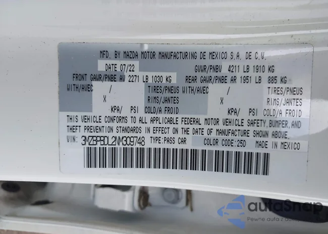 3MZBPBDL2NM309748: 42014359