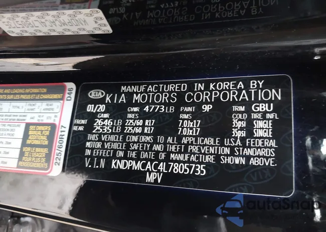 KNDPMCAC4L7805735: 42014467