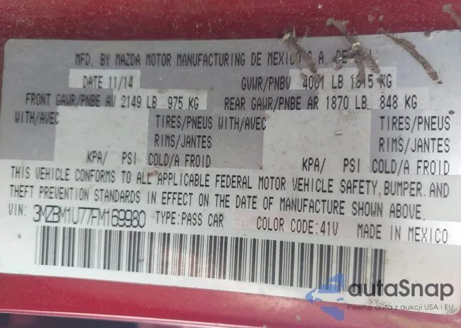 3MZBM1U77FM169980: 42013739