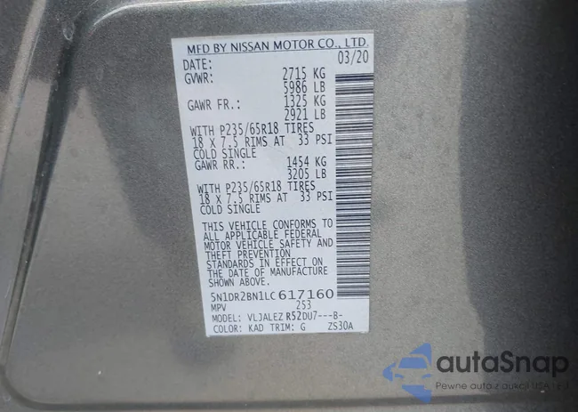 5N1DR2BN1LC617160: 42014922