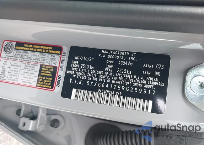 5XXG64J28RG259917: 42015273