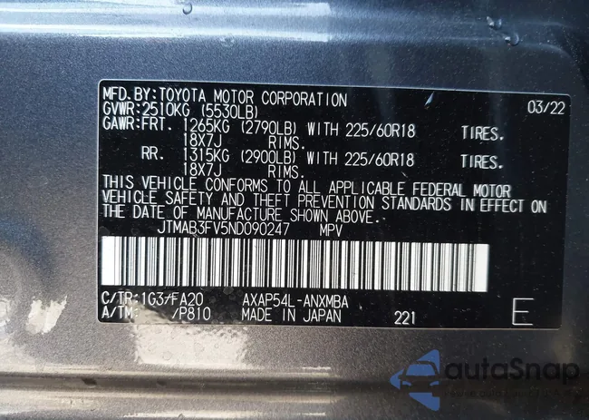 JTMAB3FV5ND090247: 42014676