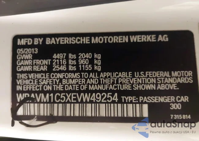 WBAVM1C5XEVW49254: 42015853