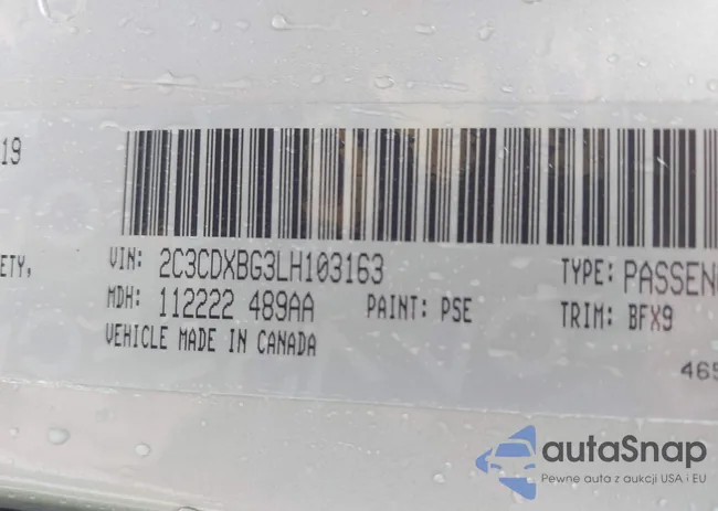 2C3CDXBG3LH103163: 42017086