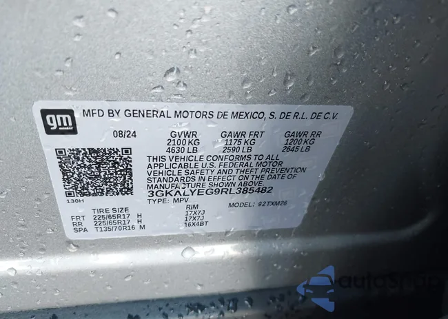 3GKALYEG9RL385482: 42017273