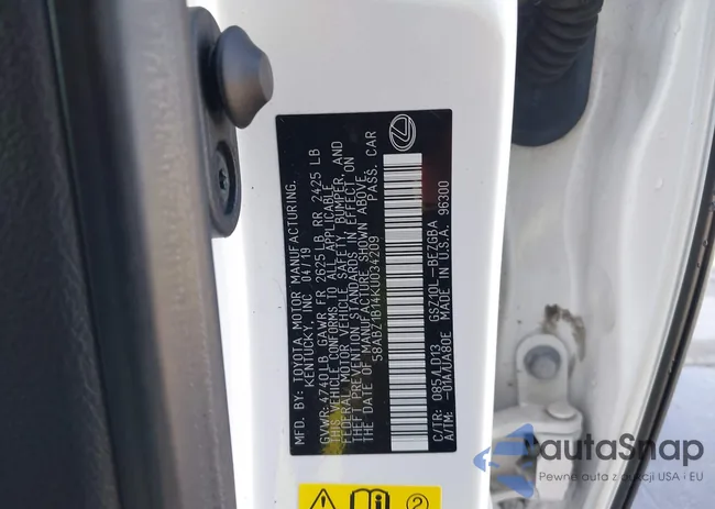 58ABZ1B14KU034209: 42016594