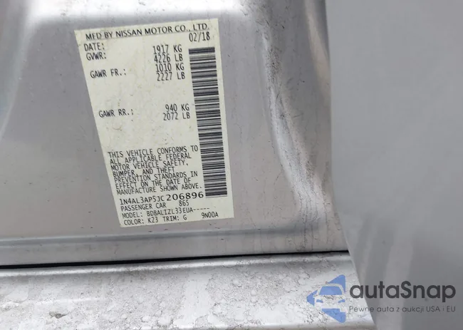 1N4AL3AP5JC206896: 42016760