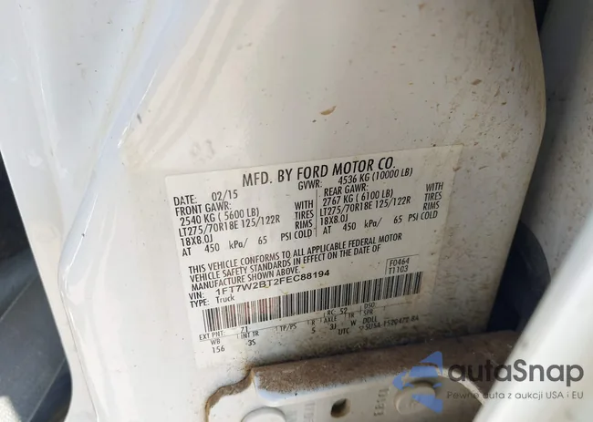 1FT7W2BT2FEC88194: 42016827