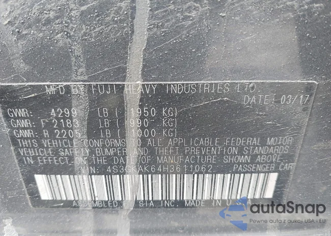 4S3GKAK64H3611062: 42017966