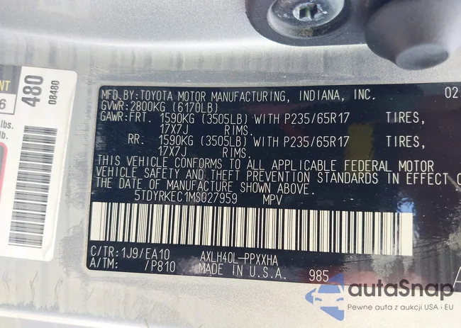 5TDYRKEC1MS027959: 42018160