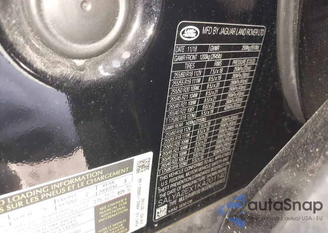 SALYA2EX1KA201140: 42017679