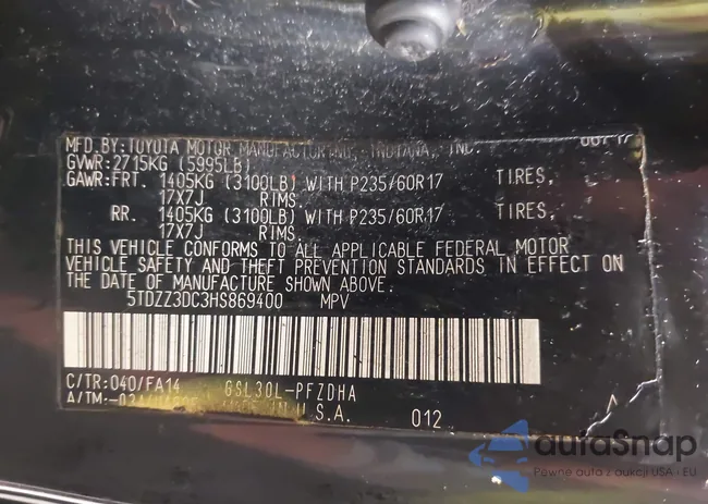 5TDZZ3DC3HS869400: 42019341