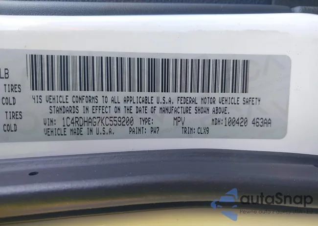 1C4RDHAG7KC559200: 42020144