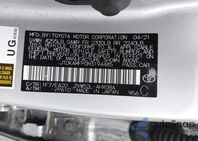 JTDKAMFP0M3194485: 42019500