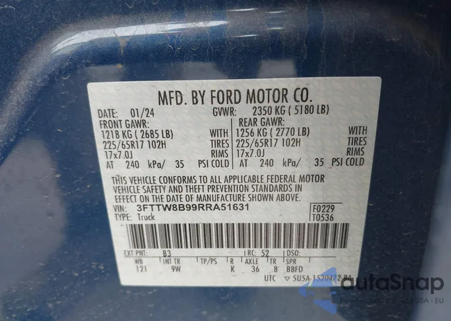 3FTTW8B99RRA51631: 42019520