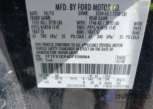 1FTFX1EF4DFE09064: 42019665