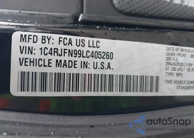 1C4RJFN99LC405260: 42021358