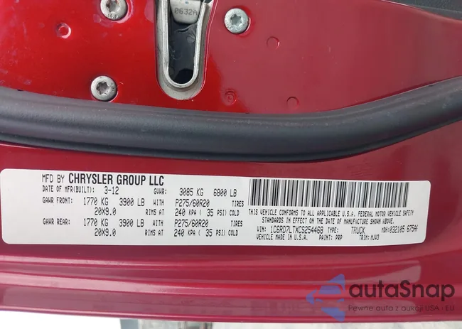 1C6RD7LTXCS254468: 42021883