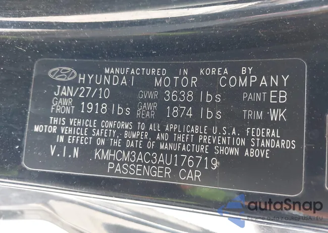 KMHCM3AC3AU176719: 42022065