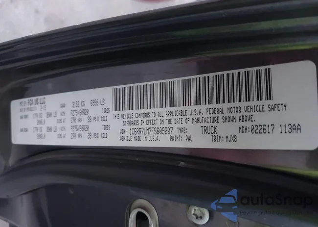 1C6RR7LM7FS609207: 42025029