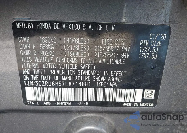 3CZRU6H57LM714881: 42024812