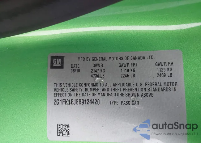 2G1FK1EJ8B9124420: 42024836