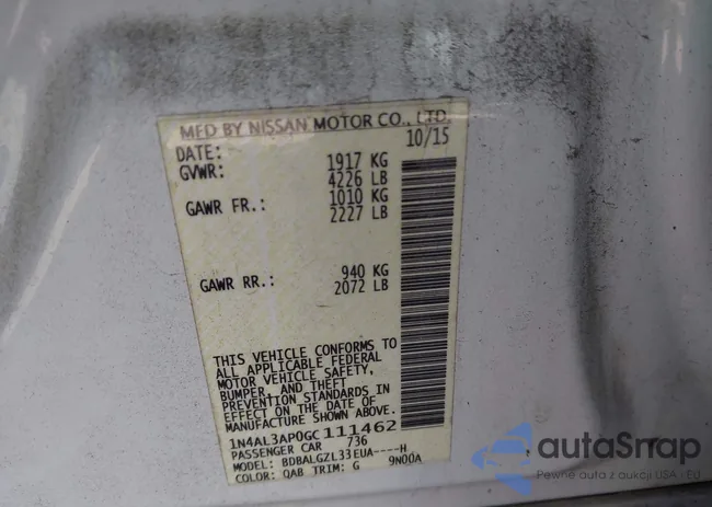 1N4AL3AP0GC111462: 42027248