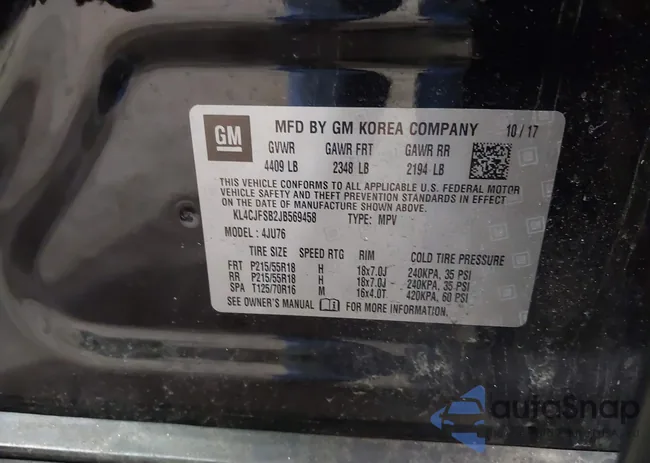 KL4CJFSB2JB569458: 42027391