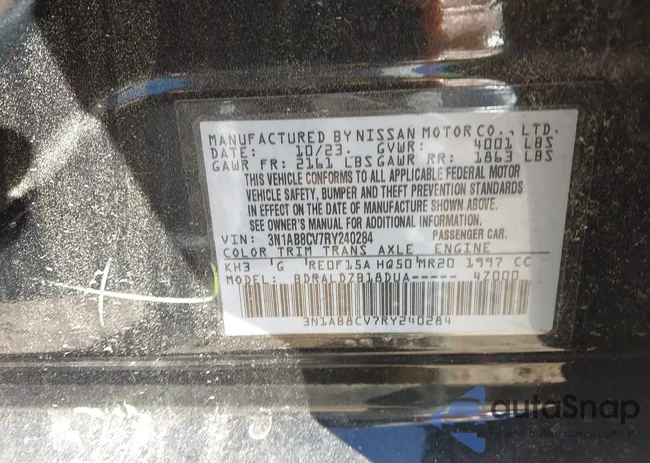 3N1AB8CV7RY240284: 42026491