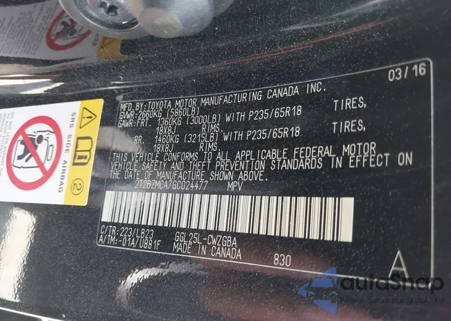 2T2BZMCA7GC024477: 42026520