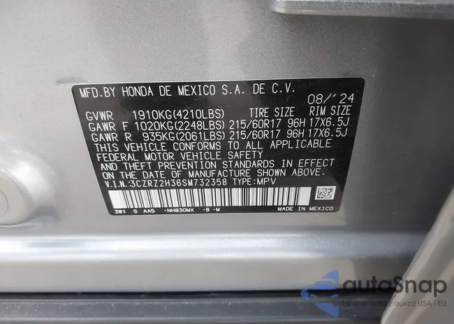 3CZRZ2H36SM732358: 42029042