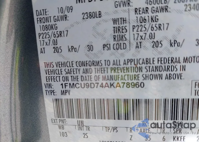 1FMCU9D74AKA78960: 42029229