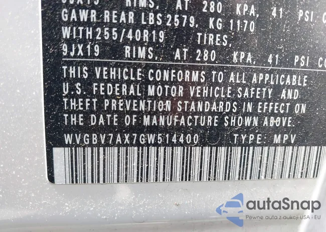 WVGBV7AX7GW514400: 42028519