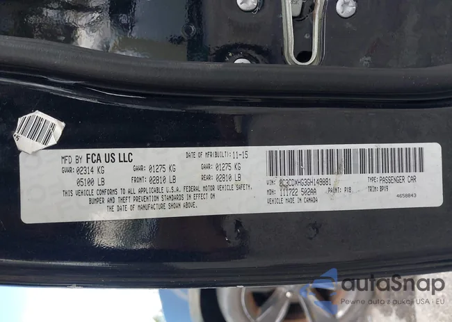 2C3CDXHG3GH149881: 42028649