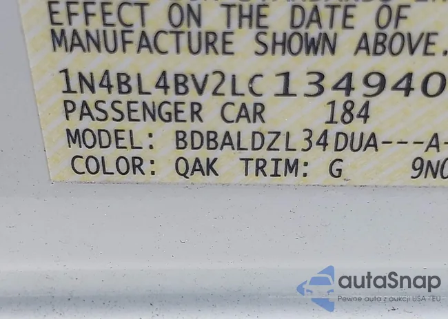 1N4BL4BV2LC134940: 42029877