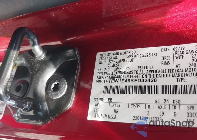 1FTEW1E46KFD42428: 42029943