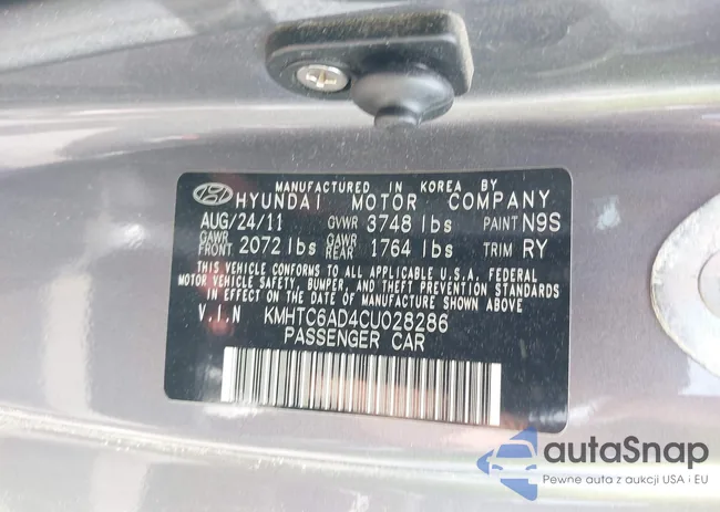 KMHTC6AD4CU028286: 42030435