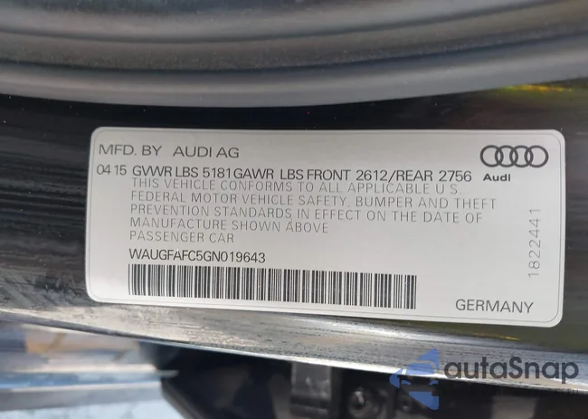 WAUGFAFC5GN019643: 42032137