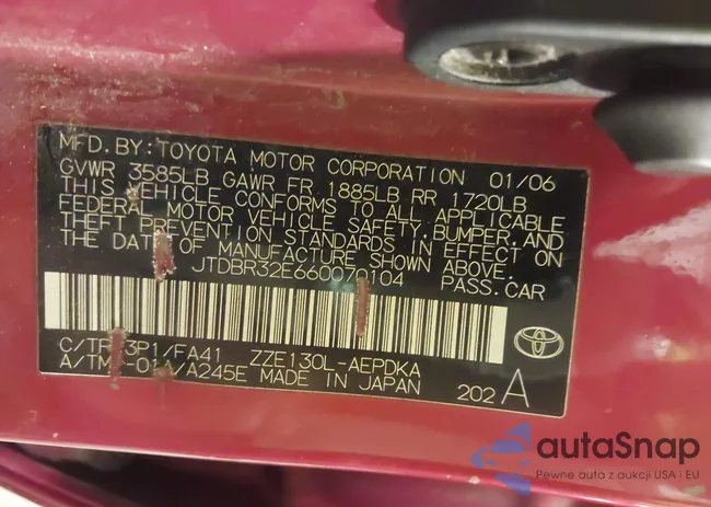 JTDBR32E660070104: 42032244