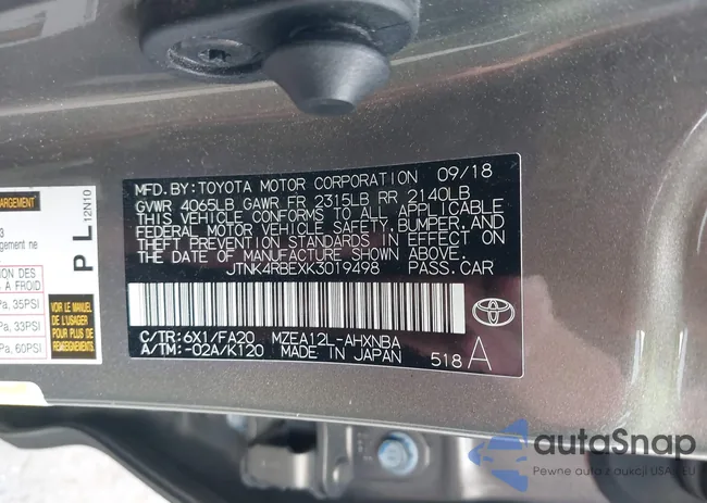 JTNK4RBEXK3019498: 42031547