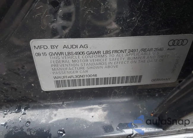 WAUFFAFL3GN010046: 42031550