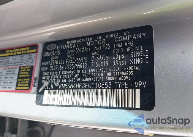 KM8SN4HF3FU110855: 42031780