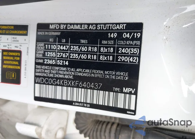 WDC0G4KBXKF640437: 42033089