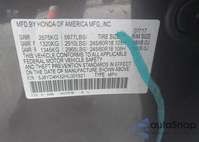 5J8YD4H32HL001921: 42033341