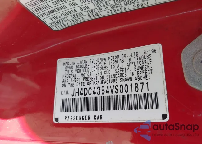 JH4DC4354VS001671: 42033394