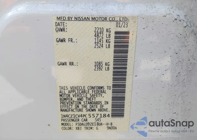 1N4CZ1CV4PC557184: 42034042